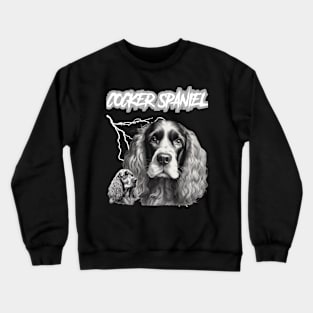 Chocolate Lab Heavy Metal Dog Lover Crewneck Sweatshirt